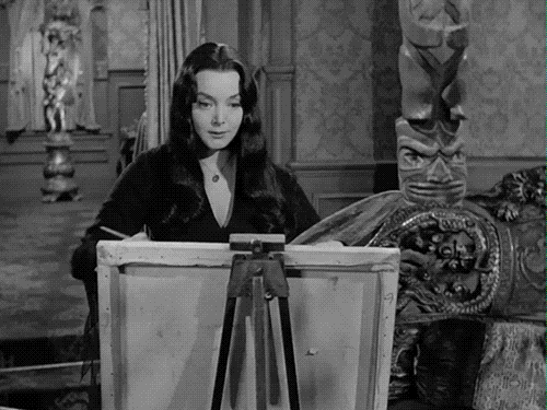 Carolyn Jones alias Morticia Addams, The Addams Family, 1964-1966.